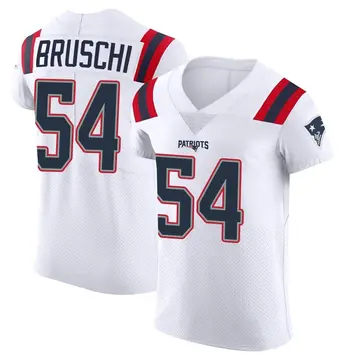 Men's Mitchell & Ness Tedy Bruschi Navy New England Patriots Throwback  Retired Player Name & Number Long Sleeve Top