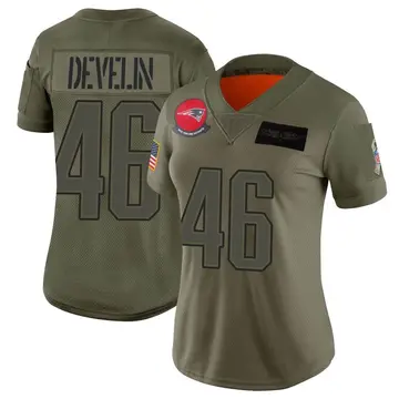 Womens New England Patriots James Develin Camo 2019 Salute To Service  Limited Jersey - Bluefink